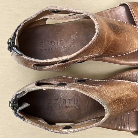Bed Stu Soto Sandals Distressed in Tan Rustic Women’s Size 8 - Picture 8 of 13